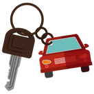 LOCKOUT SERVICE NEAR ME. GRAPHIC OF A CAR KEY ON A KEYCHAIN WITH A SMALL CAR ON IT.