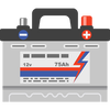 BATTERY ROADSIDE ASSISTANCE IN HUNTINGTON BEACH, CA. A GRAPHIC OF A CAR BATTERY.